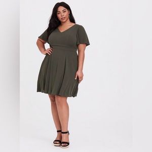 New With Tags Torrid Woman’s plus size Olive Skater Dress NWT size 1